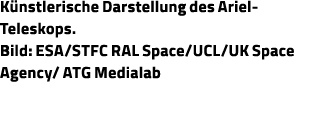 Künstlerische Darstellung des Ariel- Teleskops  Bild: ESA STFC RAL Space UCL UK Space Agency  ATG Medialab