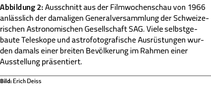 Abbildung 2: Ausschnitt aus der Filmwochenschau von 1966 anlässlich der damaligen Generalversammlung der Schweizerisc   