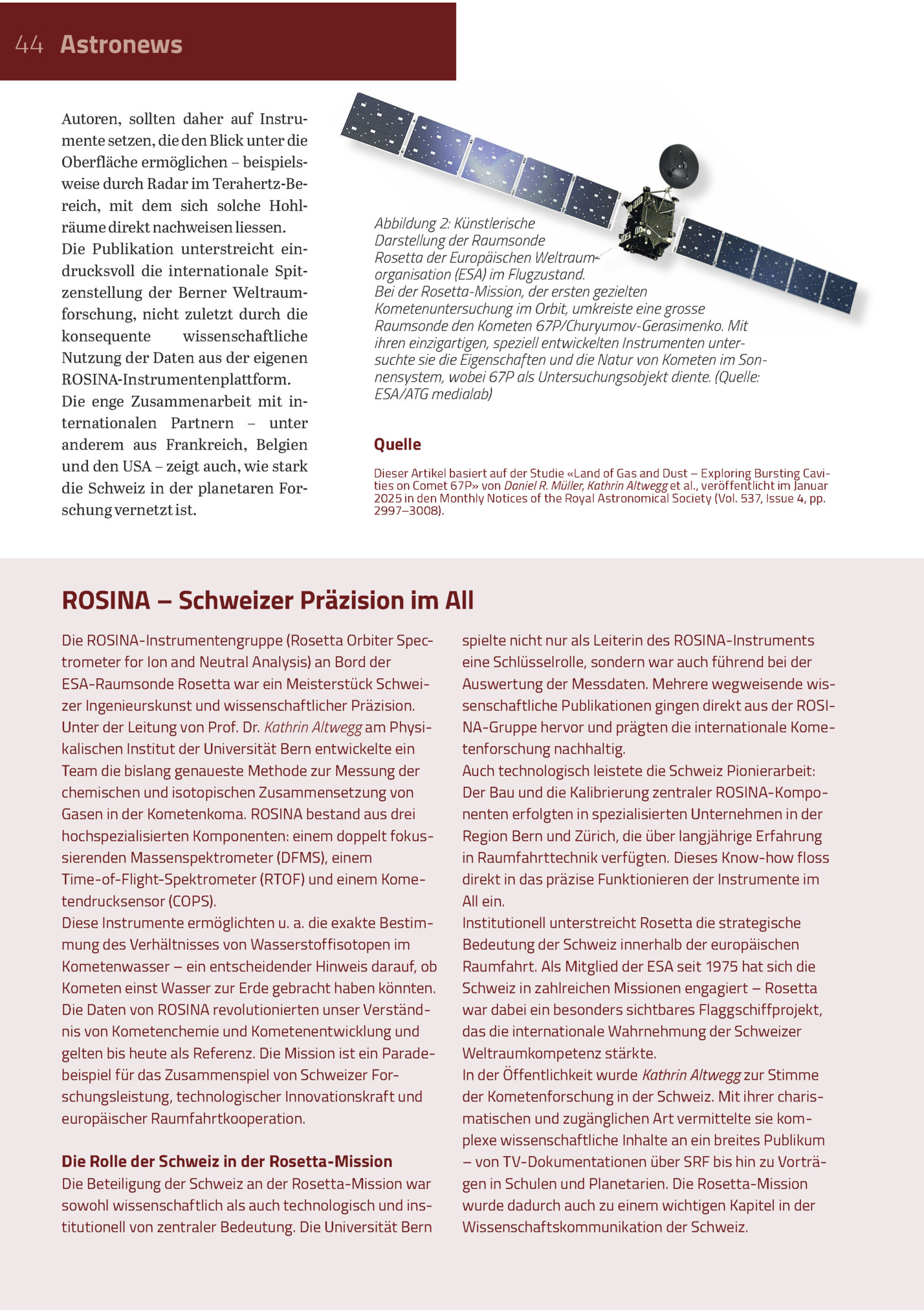 44 Astronews
Autoren, Sollten Daher Auf Instrumente Setzen, Die Den Blick Unter Die
Oberfläche Ermöglichen – Beispielsweise Durch Radar Im Terahertz-bereich, Mit Dem Sich Solche Hohlräume Direkt Nachweisen Liessen.
Die Publikation Unterstreicht ...